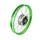 Speichenrad grün, verchromte Speichen für Simson S51 S50 S53 KR51 Schwalbe Duo Spatz Star Sperber Habicht Alufelge 1,5x16