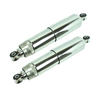 Set Federbeine Stoßdämpfer hinten verchromt pas. f. Simson AWO Sport Neu, Made in Germany