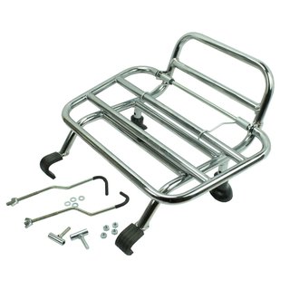 Klappbarer Gepäckträger vorn für Piaggio Vespa 50 S 125S 150S Cuppini verchromt College