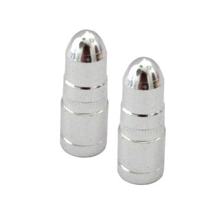 Paar Ventilkappen silber Projektil Tuning für Simson S51 S50 S70 S53 KR51 Schwalbe Star Sperber Habicht MZ ETZ TS ES 125 150 250 Ventil auch Auto Traktor LKW