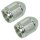 Paar Ventilkappen silber Tuning für Simson S51 S50 S70 S53 KR51 Schwalbe Star Sperber Habicht MZ ETZ TS ES 125 150 250 Ventil auch Auto Traktor LKW