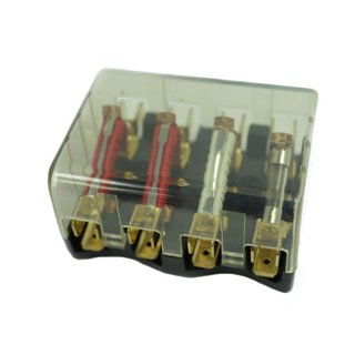 Sicherungsblock inkl. Sicherungen Sicherungshalter Sicherungsdose 4 vierfach Kabel Elektrik pas f MZ ETZ TS ES 125 150 250 251 301