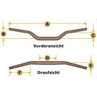 Lenker ProTaper platin für Simson S51 S50 S70 S53,...