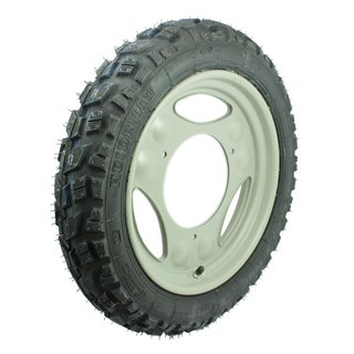 Komplettrad grau Winterreifen 12 Zoll pas. f. Simson SR50 SR80 M+S SD50 Albatros Heidenau K57 Reifen Allwetterreifen einbaufertig