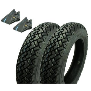 2 Reifen VeeRubber 3,00x10 TL 42J M+S Allwetterreifen Winterreifen Schläuche pas. für Vespa 50 S N Sprinter Racer 90 PK 50 80 125  VRM346
