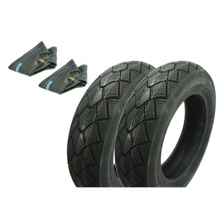 2 Reifen Schläuche VeeRubber VRM351 3,50x10 TL 59J M+S Allwetterreifen Winterreifen pas. für Piaggio Vespa PX 150 125 200 Honda Dax Peugeot Malaguti Hyosung EMCO Nova R 2000
