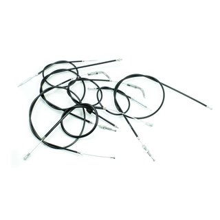 Set 7 Bowdenzüge Seilzüge schwarz Simson KR50 (bis 70523) Gas Kupplung Schaltung Tupfer Bremsen Bowdenzug
