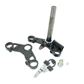 Set Lenkkopf Gabelführung unten + Guss oben Schloss Satz Lenkung Telegabel Aufnahme schwarz für Simson S51 S50 S70 