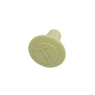 Tupfer Knopf mit "T" elfenbein für Simson KR51 Schwalbe KR50 Spatz Chokehebel
