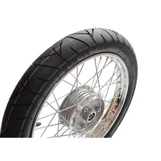 Komplettrad hinten Stahl Felge verchromt Heidenau K55 Slick Reifen für Simson S51 S50 S70 S53 Star Spatz Sperber Habicht