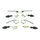 4 Miniblinker + Halter LED 12V mit M8 Gewinde chrom für Simson S51 S50 S70 S53 20mm kurzarm