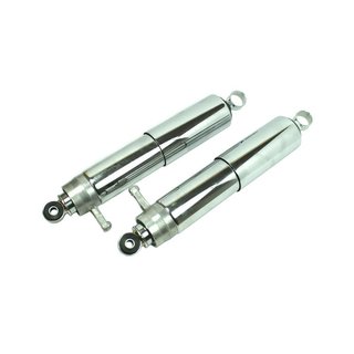 Paar Federbeine Stoßdämpfer hinten rechts links verchromt pas. f. MZ ES125 ES150 ES250 ES175 ES300, Neu, Made in Germany