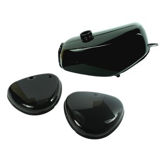 Lackset Tank + Seitendeckel schwarz für Simson S51 S50 S70 Kraftstoffbehälter