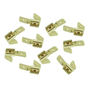10 Kabelschuhe Verteiler 2-fach-Flachsteckhülse mit Abzweig 6,3x0,8mm für Simson KR51 Schwalbe S51 S50 Star MZ ETZ TS ES ETS 125 150 250 251 Kabelbaum Kabel 0,75-1,50