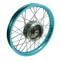 16 Zoll Speichenrad, Felge hellblau türkis eloxiert...