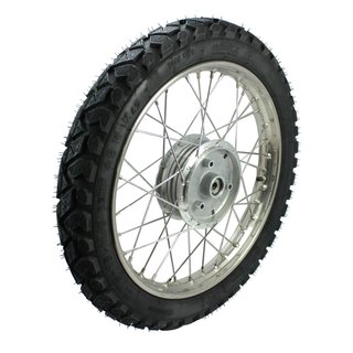 16 Zoll Komplettrad hinten Winterreifen Allwetterreifen Rad mit Edelstahlfelge 1,5x16 + Edelstahlspeichen pass f Simson S51 S53 S50 S70 KR51 Schwalbe Spatz Star Sperber Habicht Duo