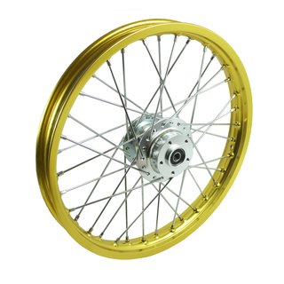 Felge Scheibenbremse gold Nabe silber Speichen verchromt pass f Simson S51 S50 S53 S70 S83