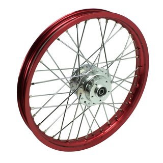 Felge Scheibenbremse rot Nabe silber Speichen verchromt für Simson S51 S50 S53 S70 S83