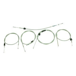 Bowdenzüge grau für Simson Star Sperber Habicht Bowdenzug Gas, Choke, 2x Bremse, Kupplung 1. Version, innenliegender Bremshebel