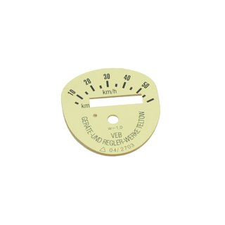 Ziffernblatt TachometerTacho für Simson SR1 SR2 KR50 Wappentacho MAW Chromring