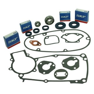 SKF Lagersatz Dichtsatz Wellendichtringe Motor + Getriebe pas. f. Simson KR51/1 S50  Schwalbe Sperber Duo Star Habicht Regeneration Dichtungssatz braun (Profi Qualität)