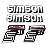 4 x Klebefolie Tank Aufkleber Seitendeckel pass f Simson...