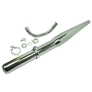 Set Auspuff + Krümmer Reso 32mm Chrom Simson KR51/2 Schwalbe Tuning Sportauspuff