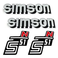 4xKlebefolie Tank Aufkleber Seitendeckel pass f Simson...
