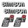 4xKlebefolie Tank Aufkleber Seitendeckel pass f Simson S51N rot weiß silber