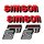 Simson 4 x Klebefolie Tank Aufkleber Seitendeckel S51-E Enduro weiß rot schwarz