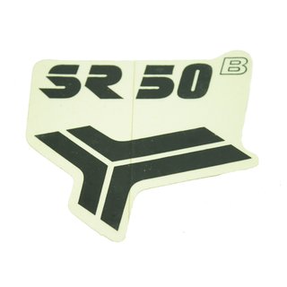 Original DDR Klebefolie Aufkleber schwarz pas. f. Simson SR50 B Knieblech Beinblech Patch Sticker kein Wasserbild Wasserabziehbild