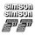 Simson 4 x Klebefolie Tank Aufkleber Seitendeckel S51-E Enduro S50 weiß silber