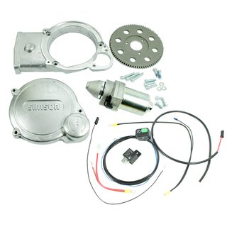 Set Anlasser + Taster + Relais für Simson S51 Vape S70 SR50 SD50 E-Starter Deckel Lichtmaschine Elektrostarter