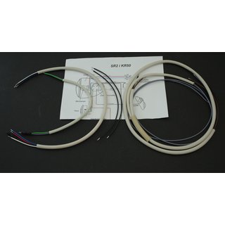Kabelbaum + Schaltplan für Simson SR 1 2 E SR2 SR1 beige, elfenbein Hülle inkl. Schaltplan Kabel