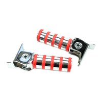Fußrasten chrom rot hinten pas. f. Simson S51 S50...